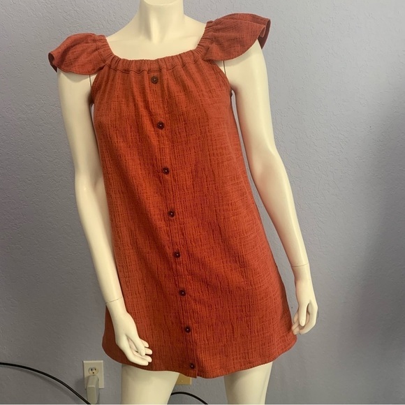 Madewell Fluttery Off-The-Shoulder Texture And Thread Mini Dress - Picture 2 of 6
